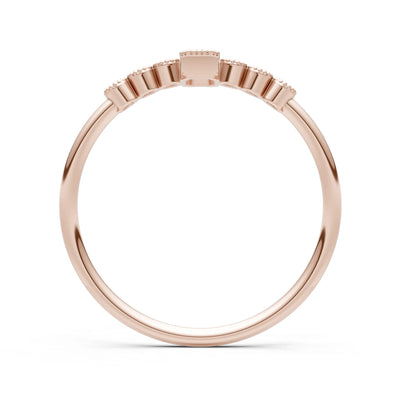Dainty Bezel Emerald Set Cluster Ring