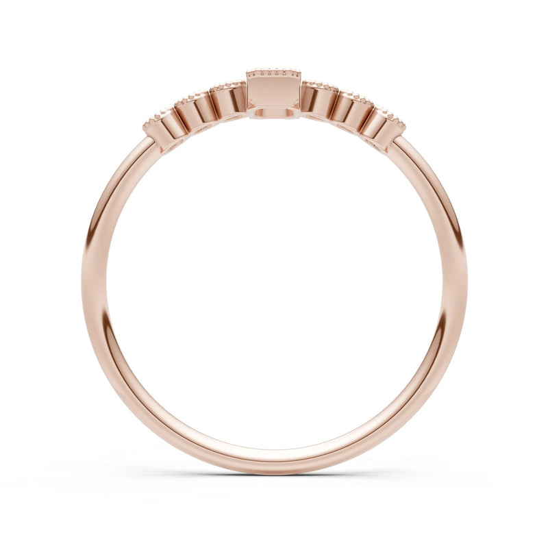 Dainty Bezel Emerald Set Cluster Ring