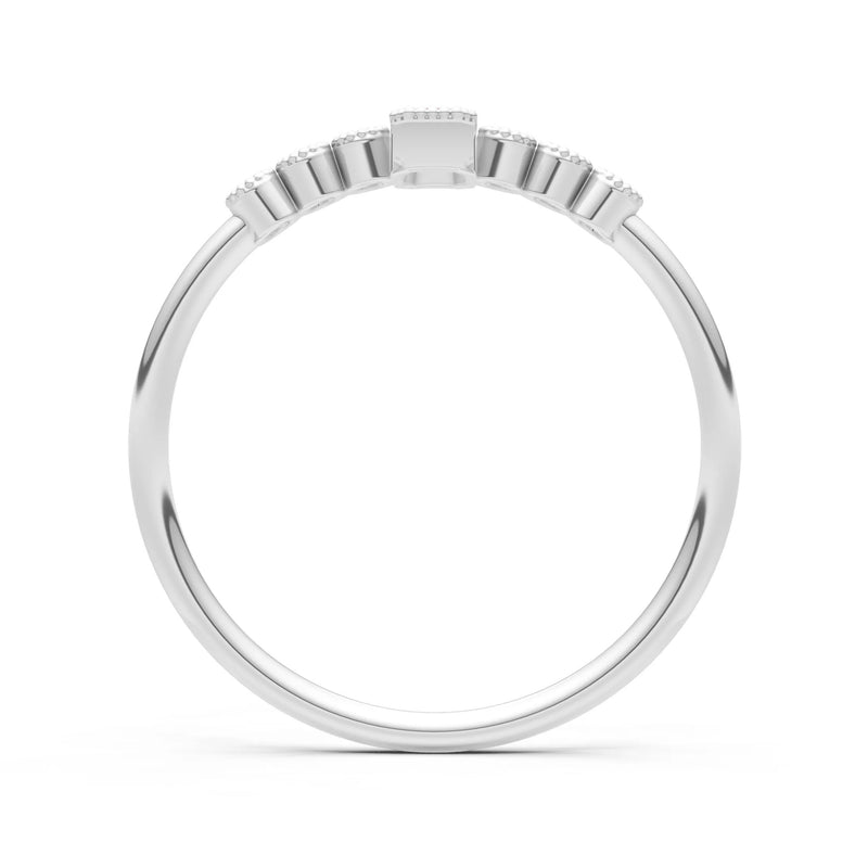 Dainty Bezel Emerald Set Cluster Ring
