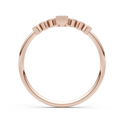 Dainty Bezel Emerald Set Cluster Ring