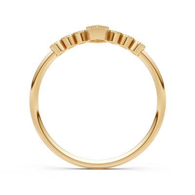 Citrine Dainty Marquise Center Cluster Ring