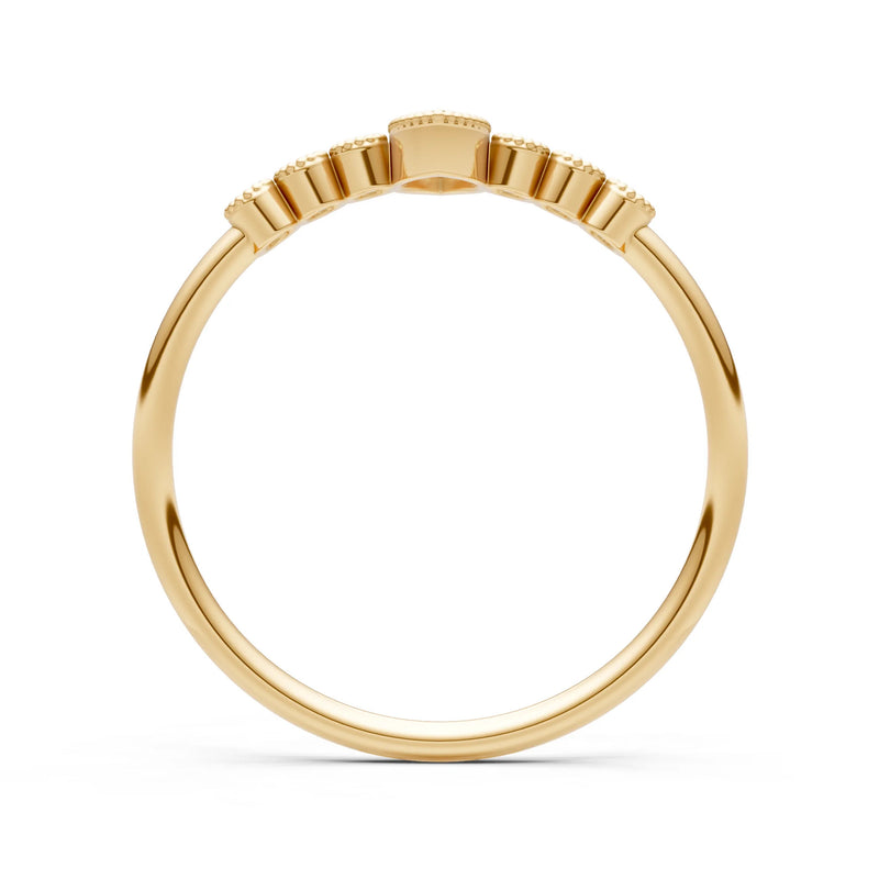 Citrine Dainty Marquise Center Cluster Ring
