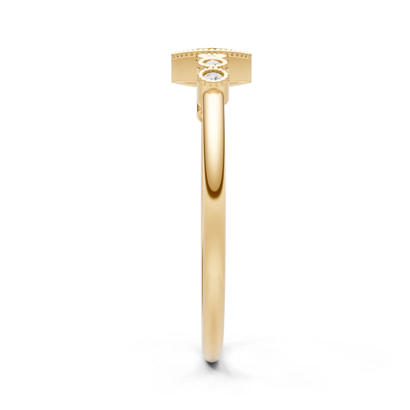 Citrine Dainty Marquise Center Cluster Ring