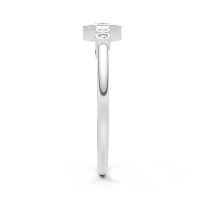 Citrine Dainty Marquise Center Cluster Ring