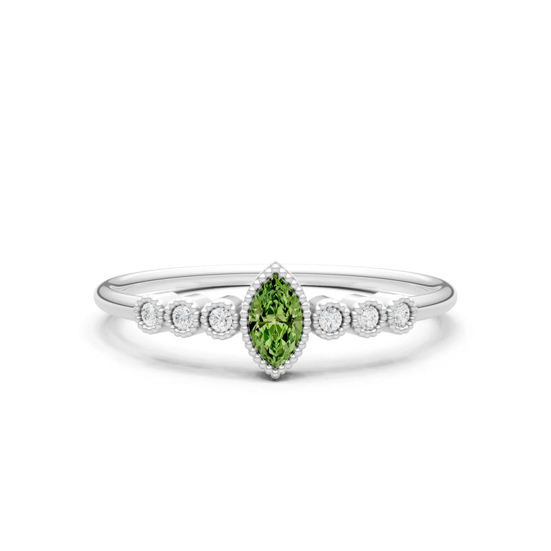 Dainty Marquise Center Cluster Ring