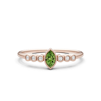 Dainty Marquise Center Cluster Ring
