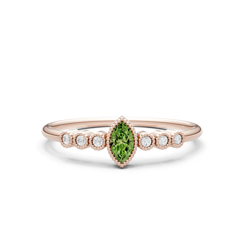 Dainty Marquise Center Cluster Ring