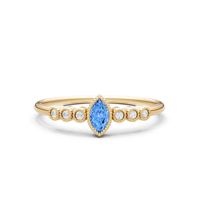 Dainty Marquise Center Cluster Ring