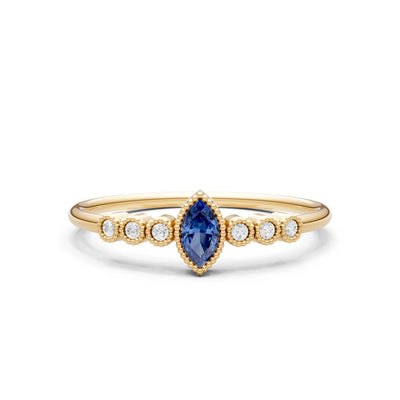 Dainty Marquise Center Cluster Ring