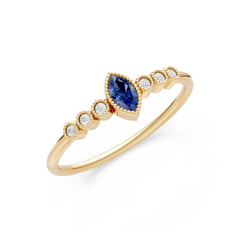 Dainty Marquise Center Cluster Ring