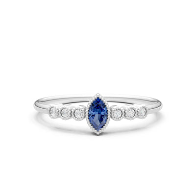 Dainty Marquise Center Cluster Ring
