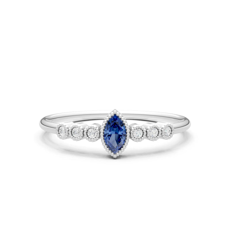 Dainty Marquise Center Cluster Ring