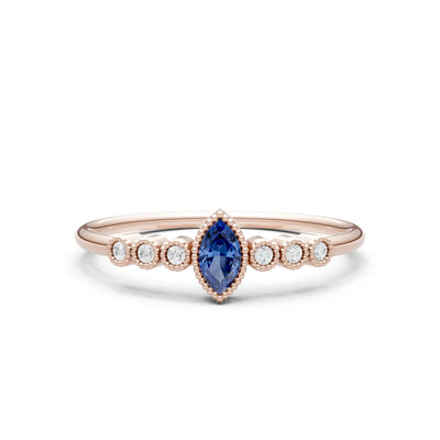 Dainty Marquise Center Cluster Ring