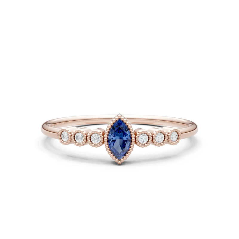 Dainty Marquise Center Cluster Ring