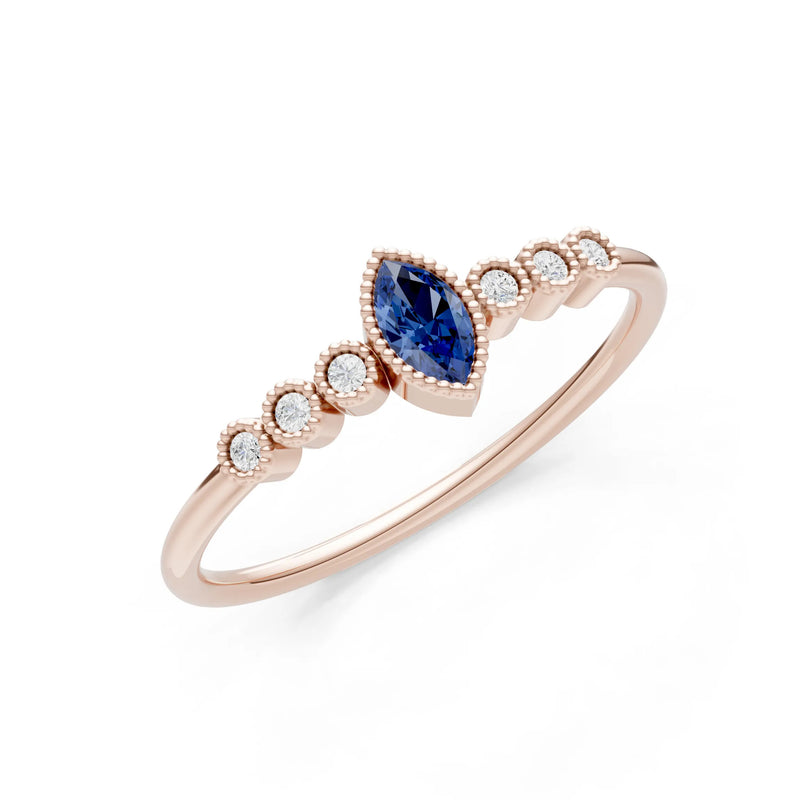 Dainty Marquise Center Cluster Ring