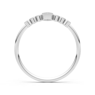Aquamarine Dainty Marquise Center Cluster Ring