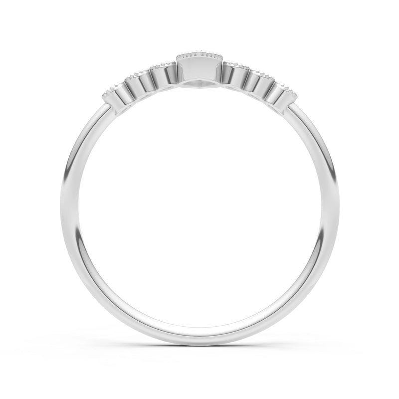 Aquamarine Dainty Marquise Center Cluster Ring