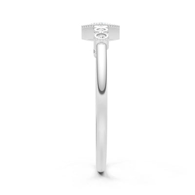 Aquamarine Dainty Marquise Center Cluster Ring