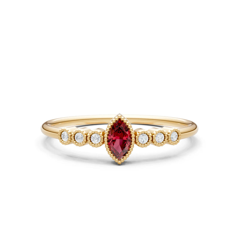 Dainty Marquise Center Cluster Ring