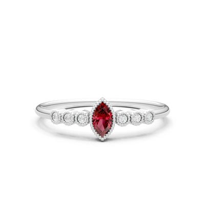Dainty Marquise Center Cluster Ring