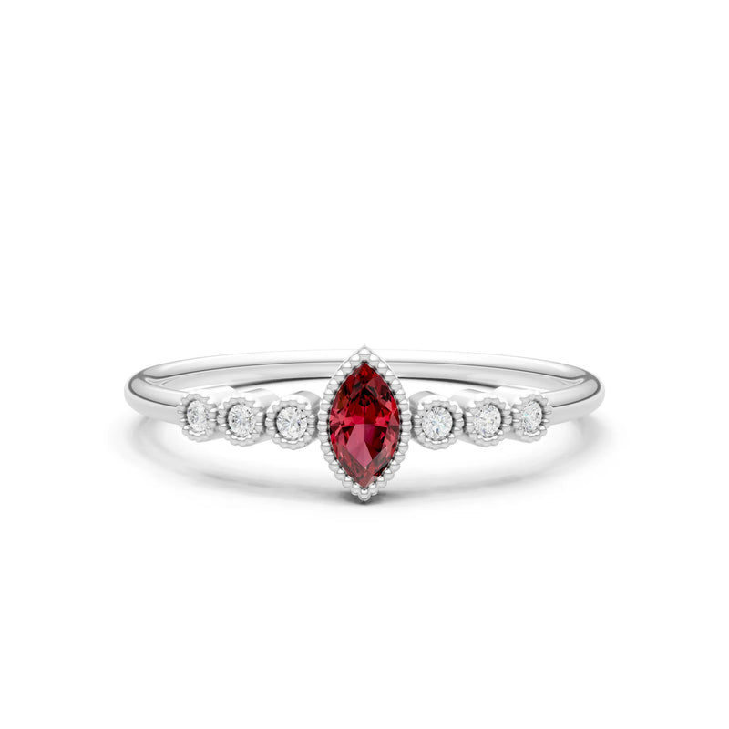 Dainty Marquise Center Cluster Ring