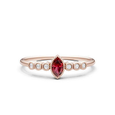 Dainty Marquise Center Cluster Ring