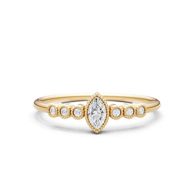 Dainty Marquise Center Cluster Ring