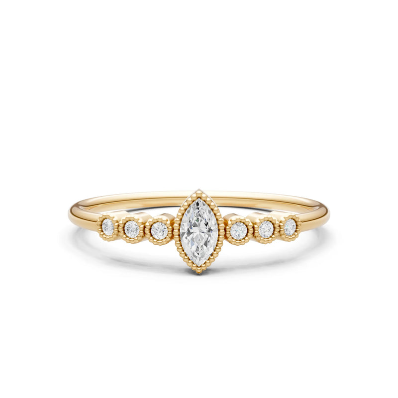 Dainty Marquise Center Cluster Ring