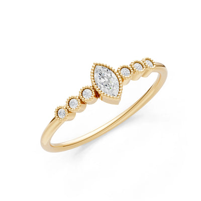 Dainty Marquise Center Cluster Ring