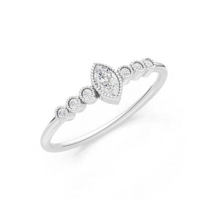 Dainty Marquise Center Cluster Ring