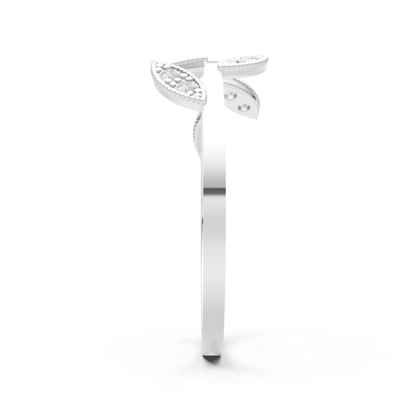 Dainty Leaf Cluster Gold Ring