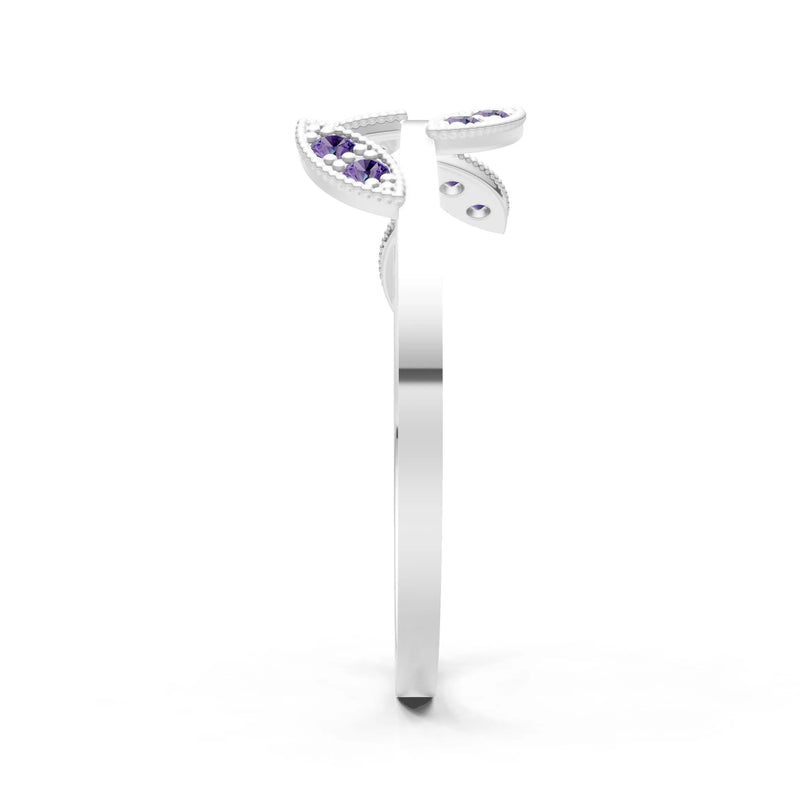 Dainty Leaf Cluster Gold Ring