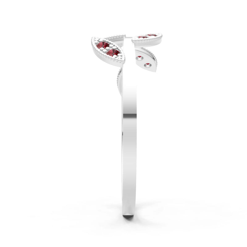 Dainty Leaf Cluster Gold Ring