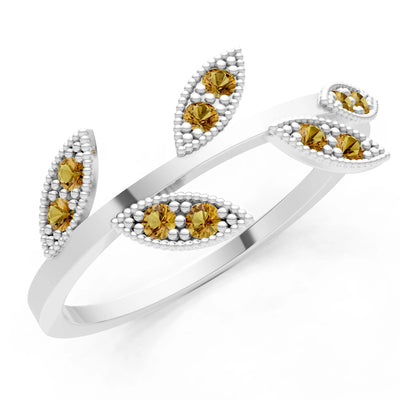 Dainty Leaf Cluster Gold Ring