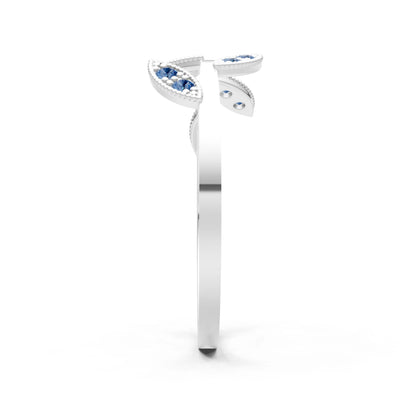 Dainty Leaf Cluster Gold Ring