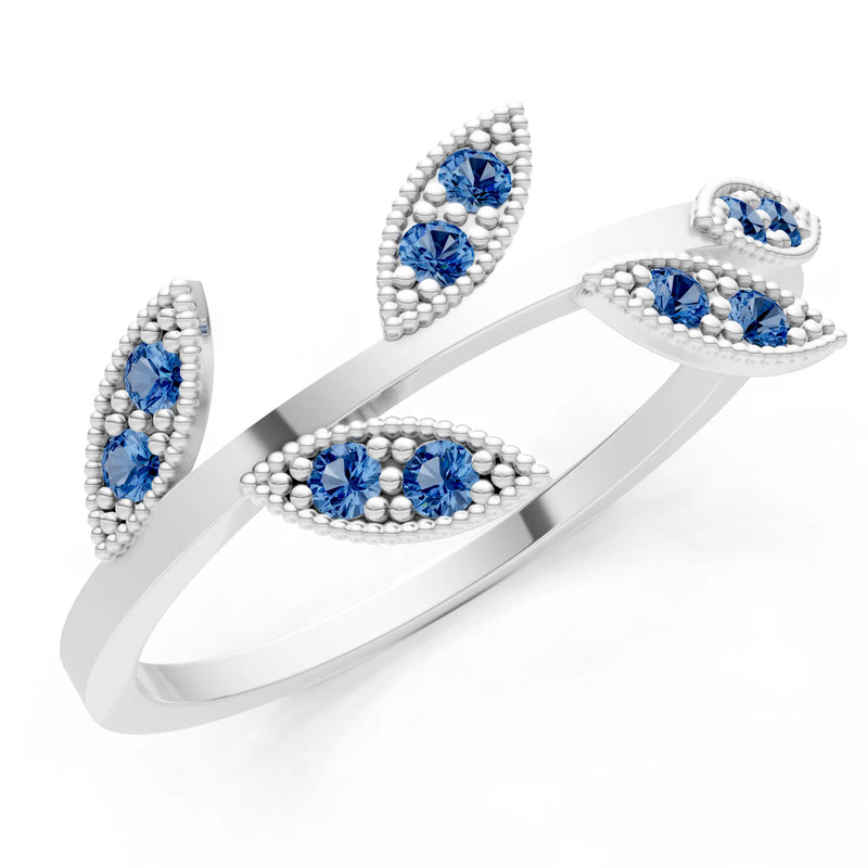 Dainty Leaf Cluster Gold Ring