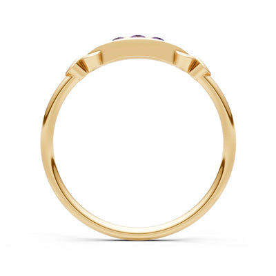 Dainty Graduated Scroll 5-Stone Ring