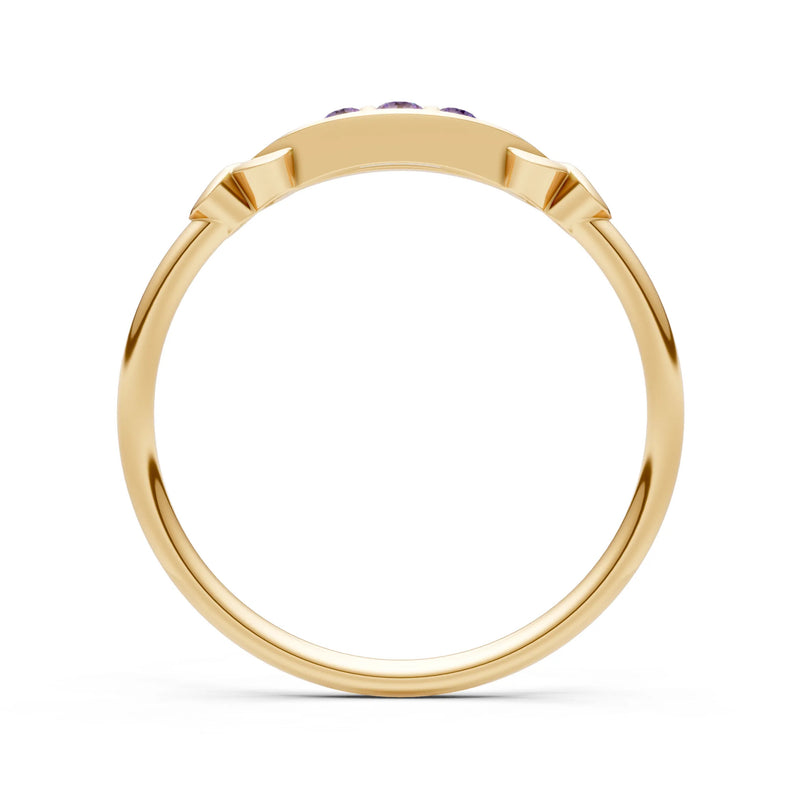 Dainty Graduated Scroll 5-Stone Ring