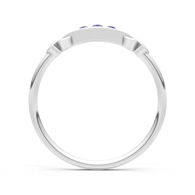 Dainty Graduated Scroll 5-Stone Ring