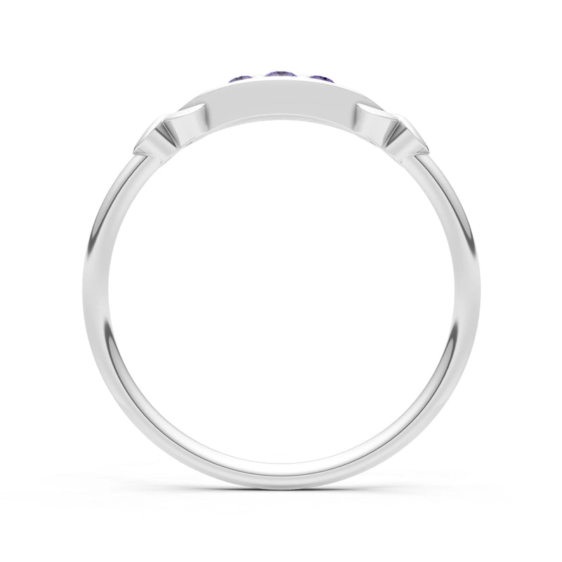 Dainty Graduated Scroll 5-Stone Ring