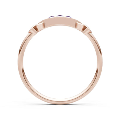 Dainty Graduated Scroll 5-Stone Ring