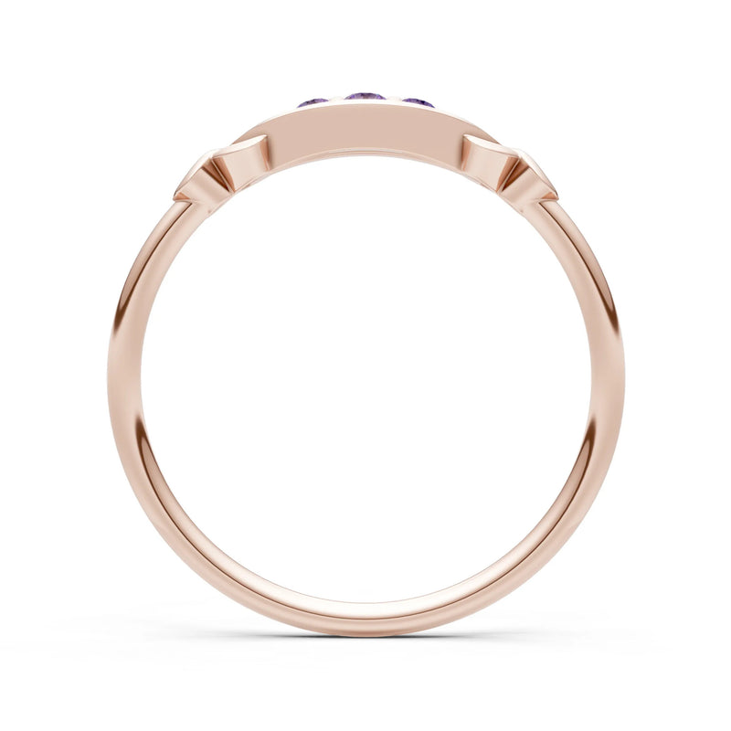 Dainty Graduated Scroll 5-Stone Ring