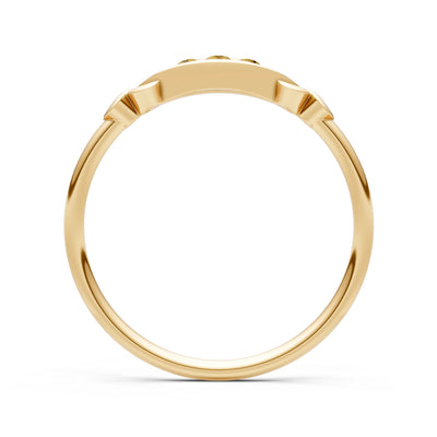Dainty Graduated Scroll 5-Stone Ring