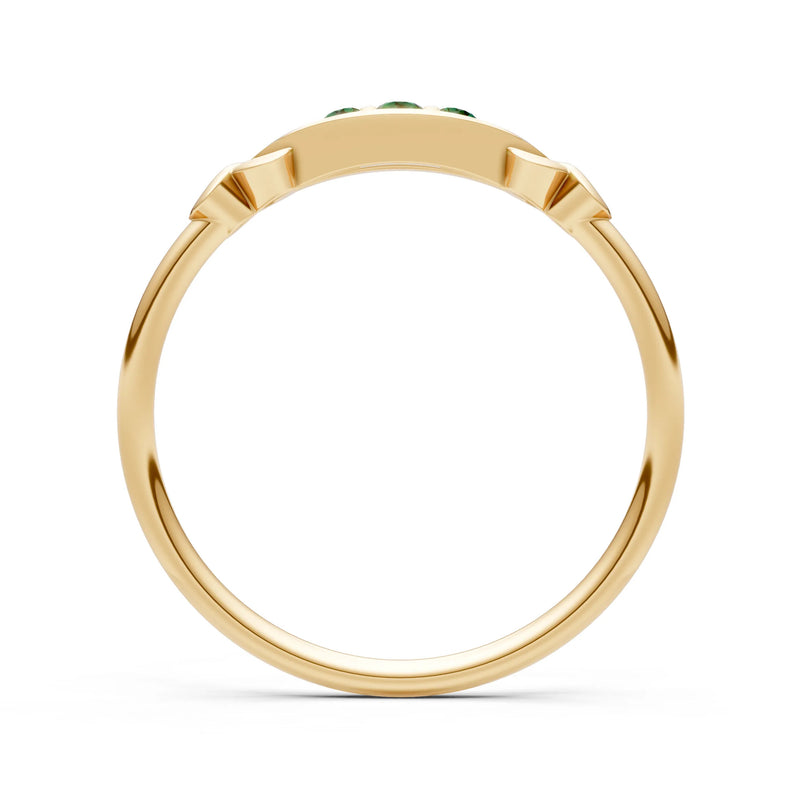 Dainty Graduated Scroll 5-Stone Ring