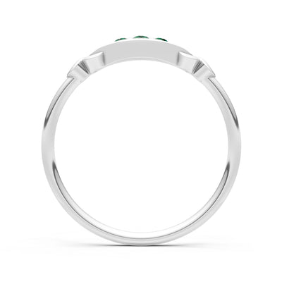 Dainty Graduated Scroll 5-Stone Ring