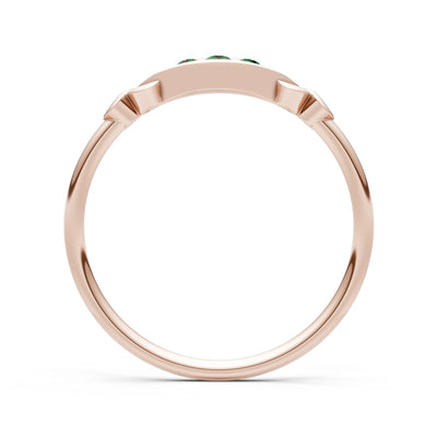 Dainty Graduated Scroll 5-Stone Ring