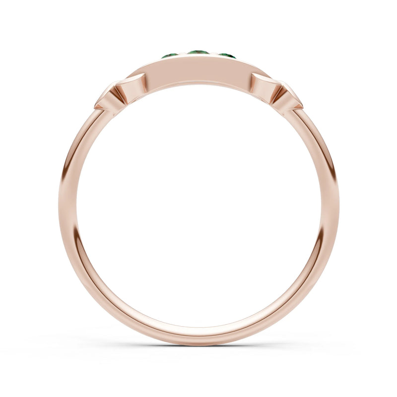 Dainty Graduated Scroll 5-Stone Ring