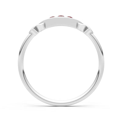 Dainty Graduated Scroll 5-Stone Ring