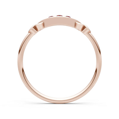 Dainty Graduated Scroll 5-Stone Ring