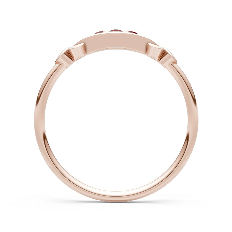 Dainty Graduated Scroll 5-Stone Ring